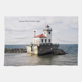 Oswego West Pierhead Lichte keukenhanddoek