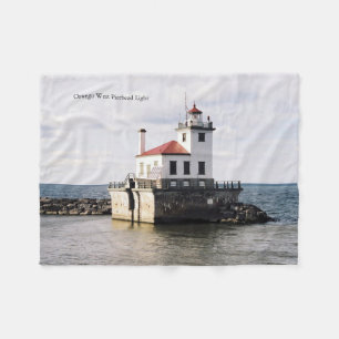 Oswego West Pierhead Light fleece deken