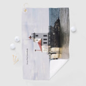 Oswego West Pierhead Light-golfhanddoek Golfhanddoek (Insitu)