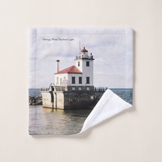 Oswego West Pierhead Light handdoekenset Bad Handdoek (Wasdoekje)