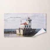 Oswego West Pierhead Light handdoekenset Bad Handdoek (Handdoek)