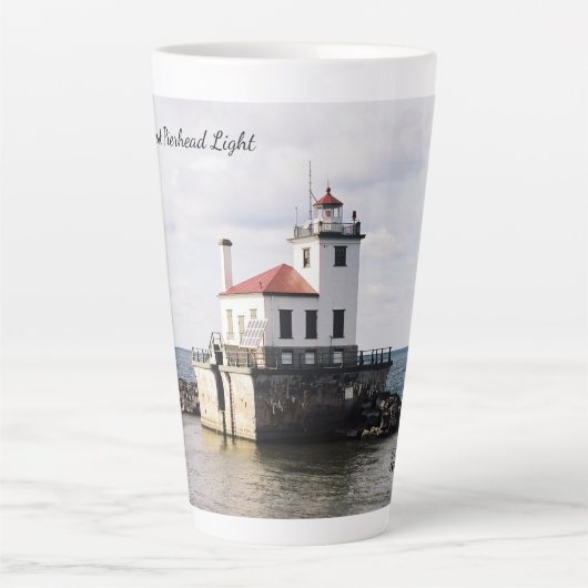 Oswego West Pierhead Light latte mok (Voorkant)