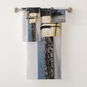 Oswego West Pierhead Light towel set Bad Handdoek (Insitu)