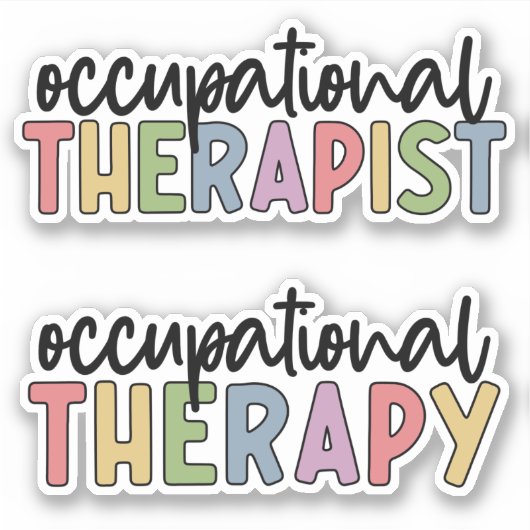 OT Beroepstherapie en Beroepstherapie Sticker (Voorkant)