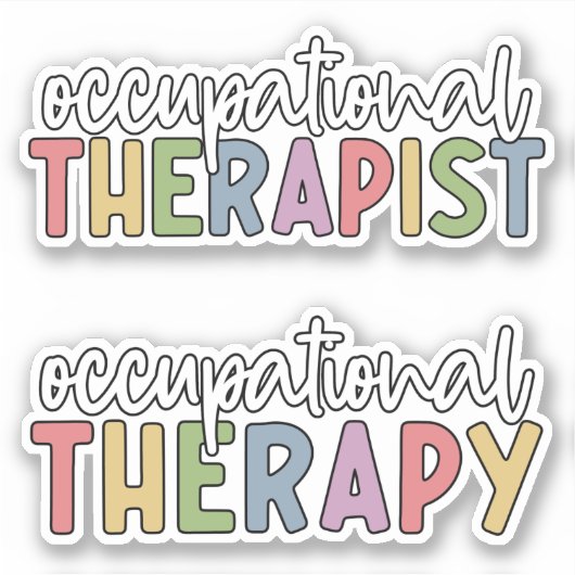 OT Beroepstherapie en Beroepstherapie Sticker (Voorkant)