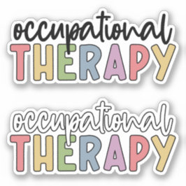 OT Bezettingstherapie kleurig Sticker