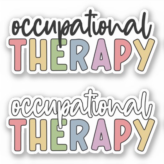 OT Bezettingstherapie kleurig Sticker (Voorkant)