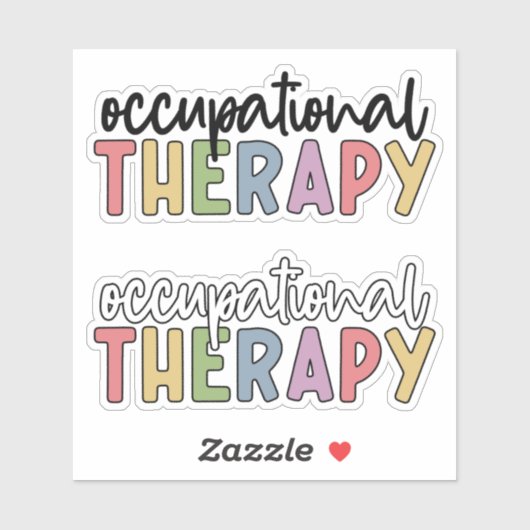 OT Bezettingstherapie kleurig Sticker (Vel)