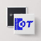 OT blauw en wit Vierkante Button 5,1 Cm (Voorkant /achterkant)