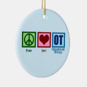 OT blauw Keramisch Ornament (Rechts)