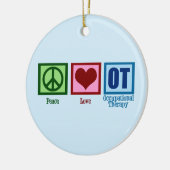 OT blauw Keramisch Ornament (Links)