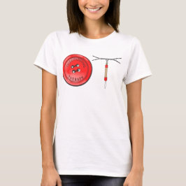 OT Button en Zipper T-shirt