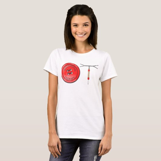 OT Button en Zipper T-shirt (Voorkant volledig)