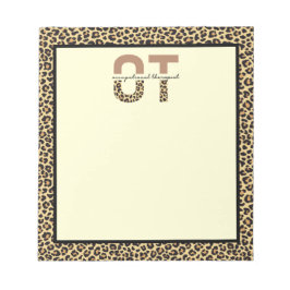 OT Cheetah Print Occupational Therapist Notitieblok