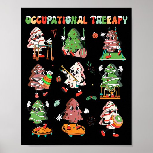 Ot Christmas Occupational Therapy Therast Merry Ot Poster (Voorkant)