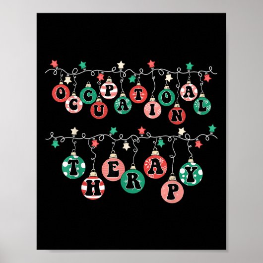 Ot Christmas Occupational Therapy Therast Ot Merry Poster (Voorkant)