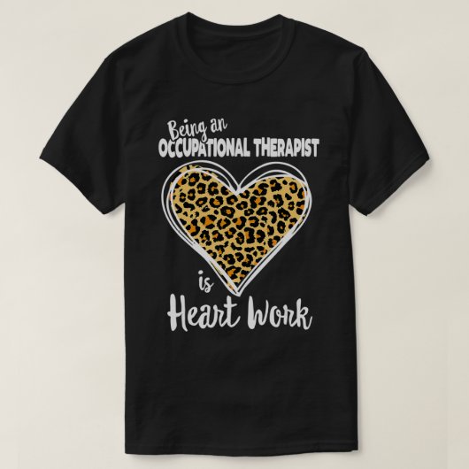 OT Cute Leopard Plaid Gift for Occupational therap T-shirt (Design voorkant)