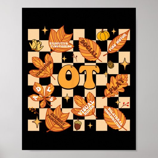 Ot Ergotherapeut Dankdag Herfst Poster (Voorkant)