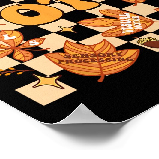 OT ergotherapeut Thanksgiving val Poster (Hoek)