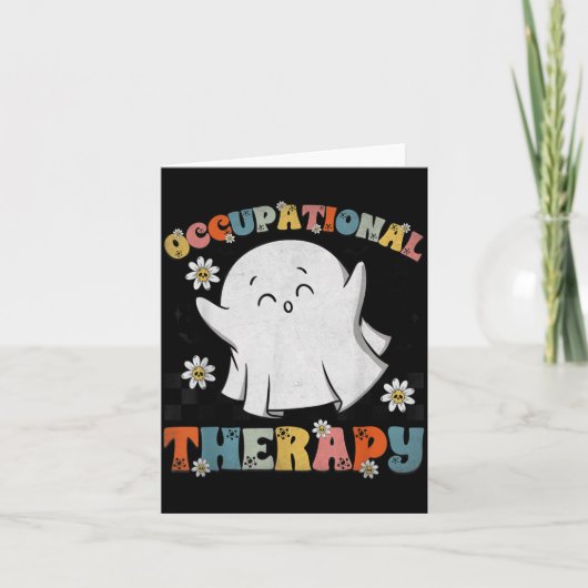 Ot Ergotherapie Halloween Retro Geest Ot H Kaart (Voorkant)