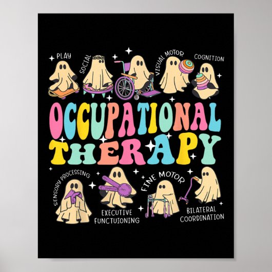 Ot Ergotherapie Therapeut Halloween Spooky Poster (Voorkant)