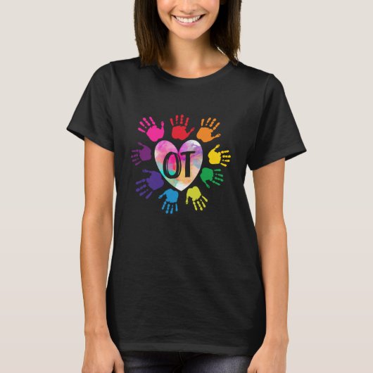 OT Hand Hart Occupational Therapy Teach T-shirt (Voorkant)