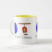 OT Initialen Tweekleurige Koffiemok (Voorkant links)