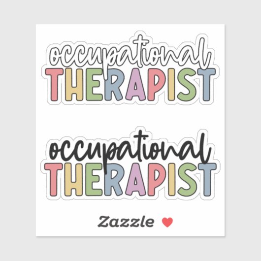 OT Inkationele Therapist kleurrijk Sticker (Vel)