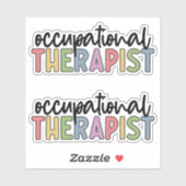 OT Inkationele Therapist kleurrijk Sticker (Vel)