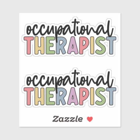 OT Inkationele Therapist kleurrijk Sticker (Vel)