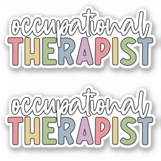 OT Inkationele Therapist kleurrijk Sticker (Voorkant)