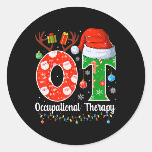 OT Kerst Ergotherapie Kerst OT Ronde Sticker