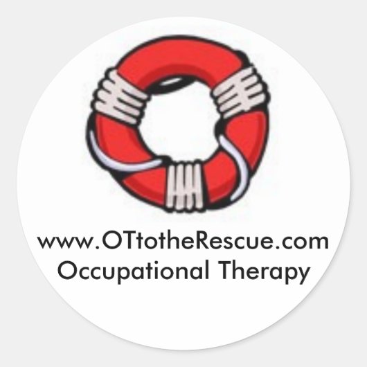 OT naar de Rescue Ronde Sticker (Voorkant)
