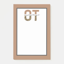 OT: Occupational Therapist Cheetah leopard print Post-it® Notes