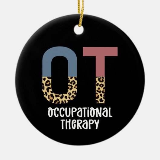 OT: Occupational Therapy Future OT Cheetah print Keramisch Ornament (Voorkant)