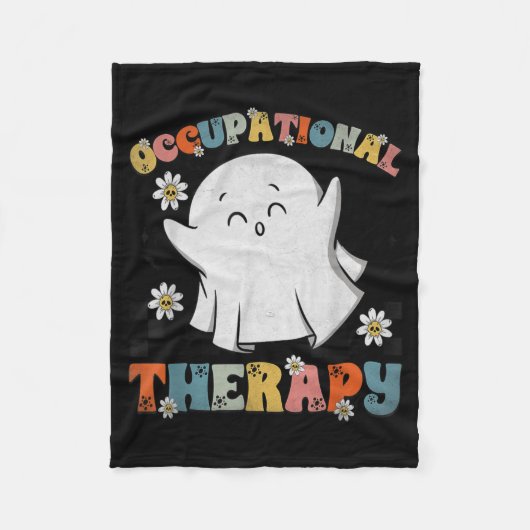 Ot Occupational Therapy Halloween Retro Ghost Ot H Fleece Deken (Voorkant)