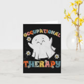 Ot Occupational Therapy Halloween Retro Ghost Ot H Kaart (Gele Bloem)