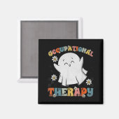Ot Occupational Therapy Halloween Retro Ghost Ot H Magneet (Voorkant / Achterkant)