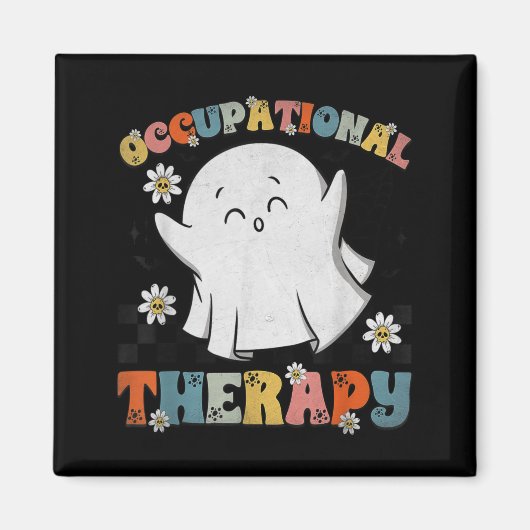 Ot Occupational Therapy Halloween Retro Ghost Ot H Magneet (Voorkant)