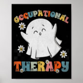Ot Occupational Therapy Halloween Retro Ghost Ot H Poster (Voorkant)