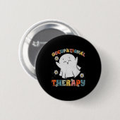Ot Occupational Therapy Halloween Retro Ghost Ot H Ronde Button 5,7 Cm (Voorkant /achterkant)