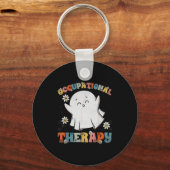 Ot Occupational Therapy Halloween Retro Ghost Ot H Sleutelhanger (Voorkant)