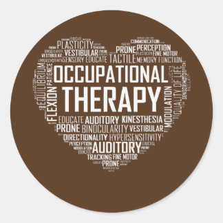 OT Occupational Therapy Heart Occupational Ronde Sticker