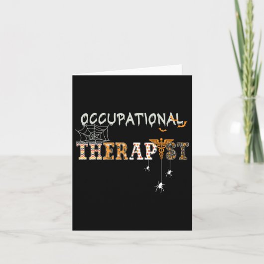 OT Occupational Therapy Therapist Halloween Ota SP Kaart (Voorkant)