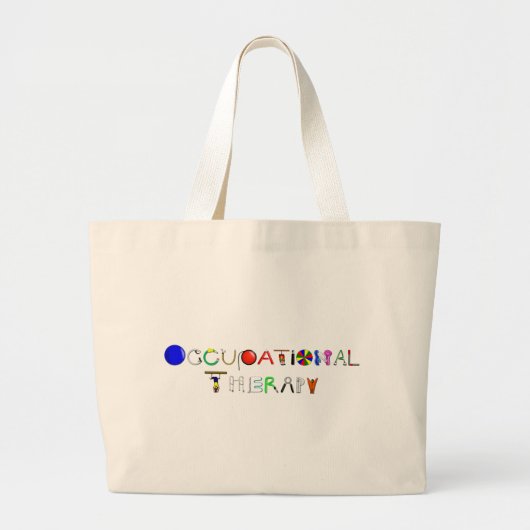 OT op het werk Grote Tote Bag (Voorkant)