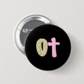 Ot Preppy Occupational Therapy, Boho Cota Girly Co Ronde Button 5,7 Cm (Voorkant /achterkant)