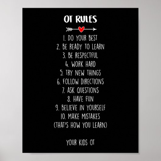 OT-regels | Beroepstherapist Poster (Voorkant)