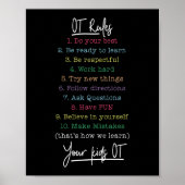 OT-regels | Beroepstherapist Poster (Voorkant)