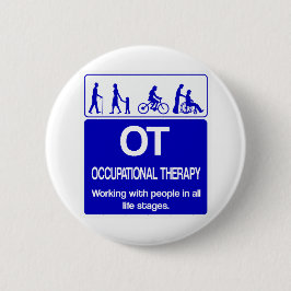 OT shirt blauw 1 exemplaar Ronde Button 5,7 Cm