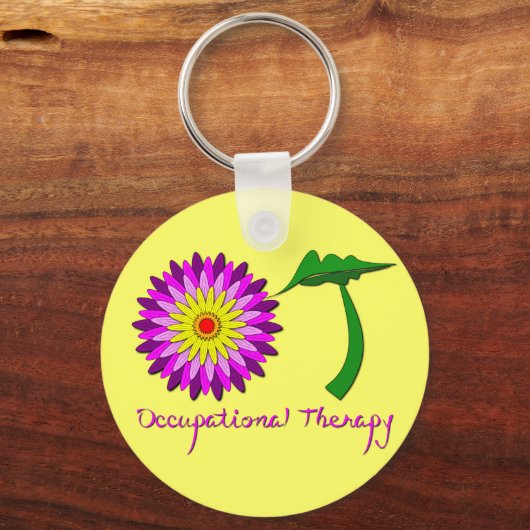 OT-ventilatorroze en Paars Sleutelhanger (Voorkant)